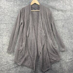 Barefoot Dreams Cardigan Sweater Womens S / M Gray Open Cozychic Lite Soft 903